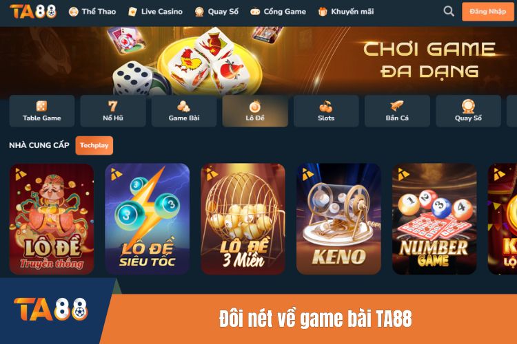 Đôi nét về game bài TA88