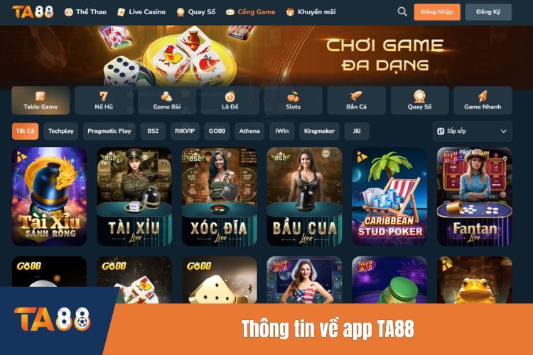 Thông tin về app TA88